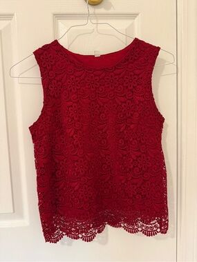 Uniqlo Red Lace Tank Top